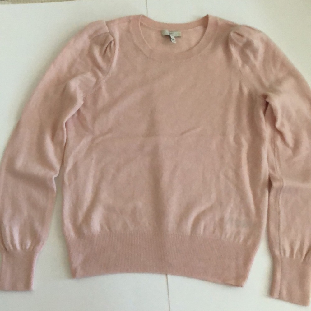 Joie Abiline Puffed-Sleeve Cashmere Sweater